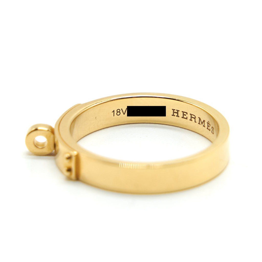 HERMES KELLY 18K YELLOW GOLD NARROW RING
