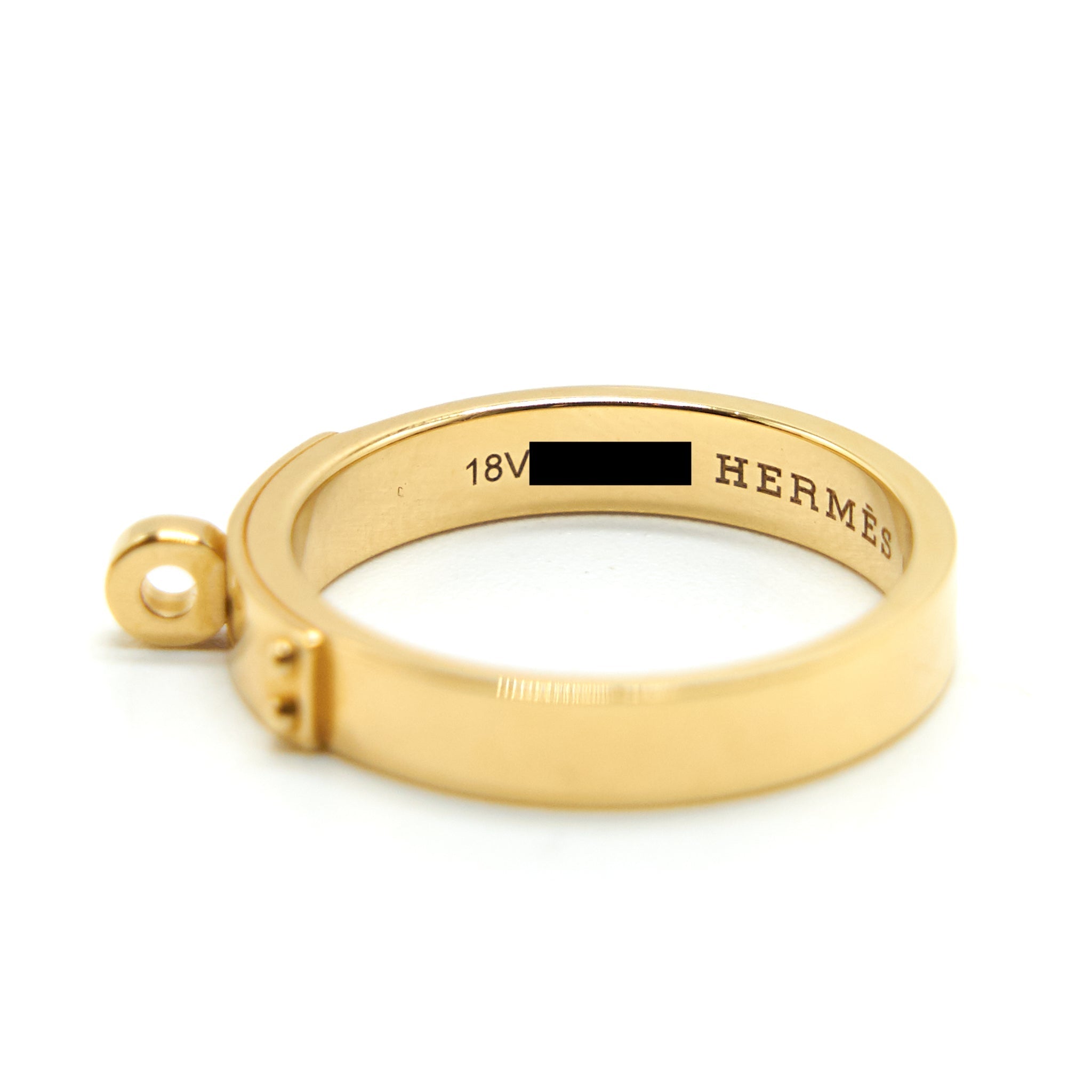HERMES KELLY 18K YELLOW GOLD NARROW RING