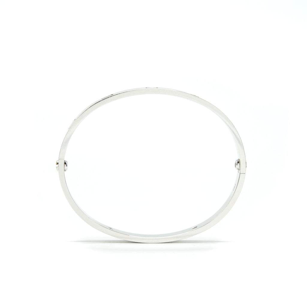 CARTIER LOVE BRACELET WHITE GOLD 4 DIAMONDS