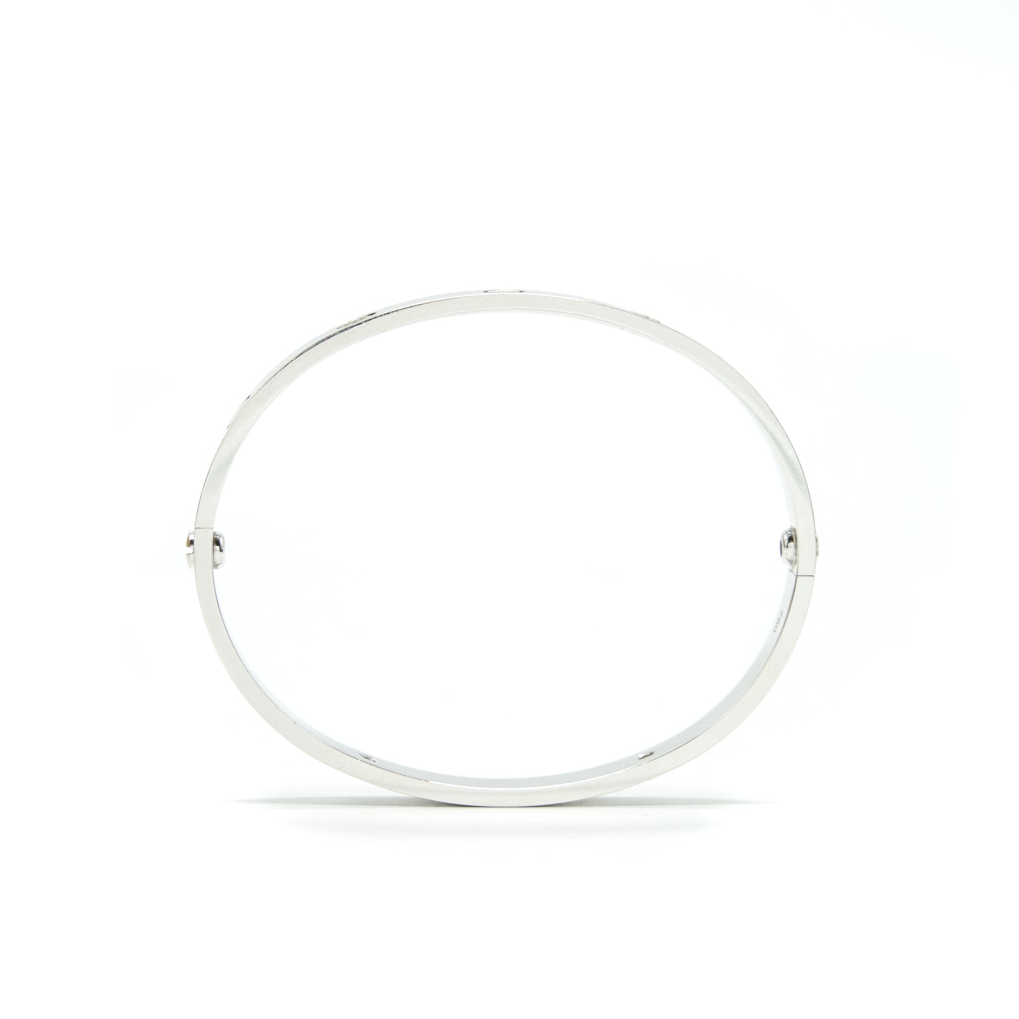 CARTIER LOVE BRACELET WHITE GOLD 4 DIAMONDS