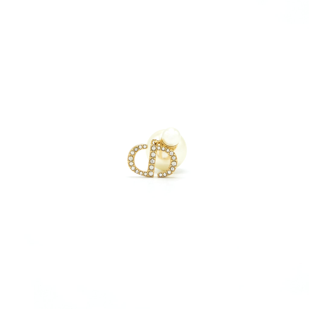 DIOR CD AND STAR WITH PEARL DROP EARRING