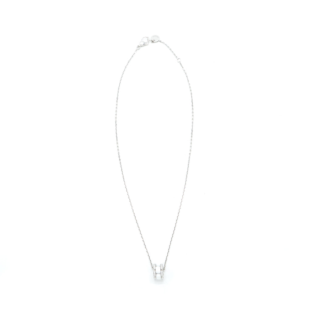 CHANEL ULTRA NECKLACE 18K WHITE GOLD, DIMOND, WHITE CERAMIC