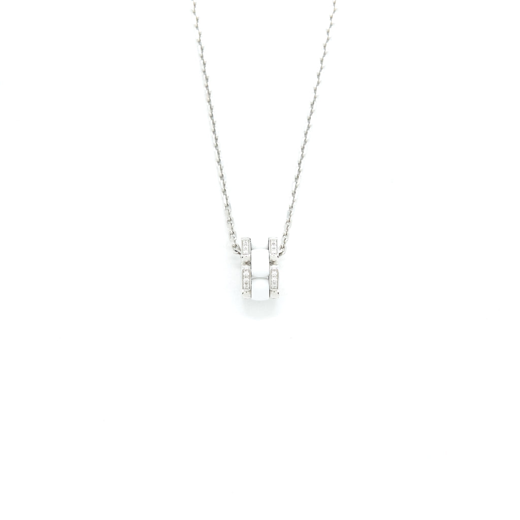 CHANEL ULTRA NECKLACE 18K WHITE GOLD, DIMOND, WHITE CERAMIC
