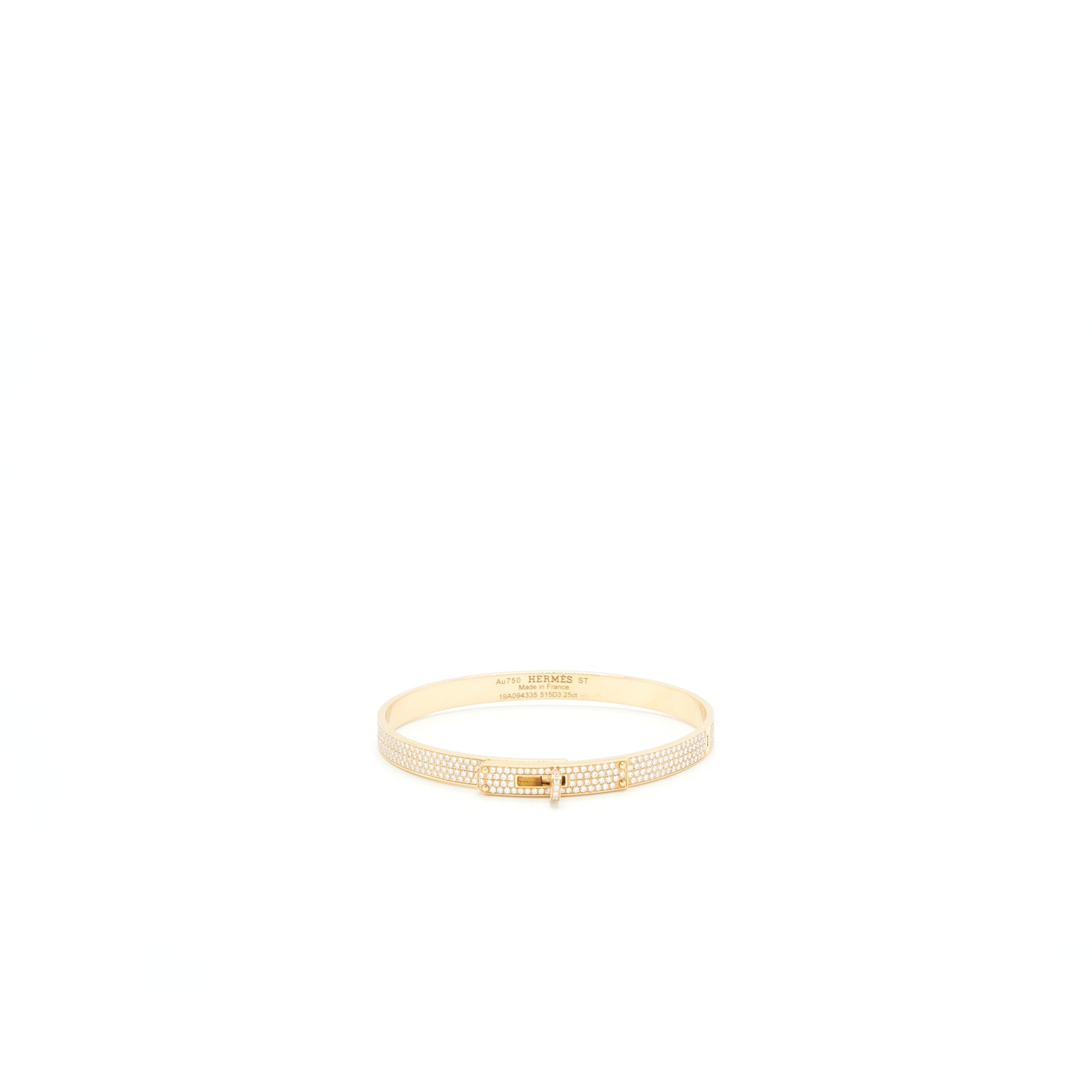 HERMES KELLY BRACELET ROSE GOLD WITH FULL DIAMONDS