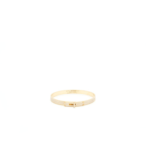 HERMES KELLY BRACELET ROSE GOLD WITH FULL DIAMONDS