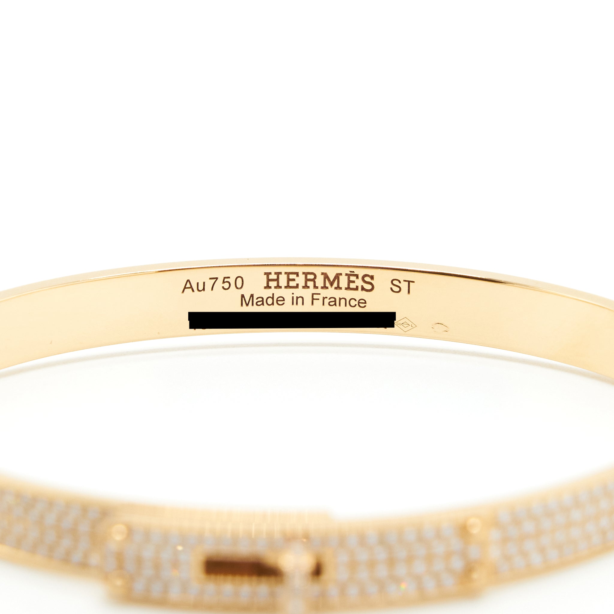 HERMES KELLY BRACELET ROSE GOLD WITH FULL DIAMONDS