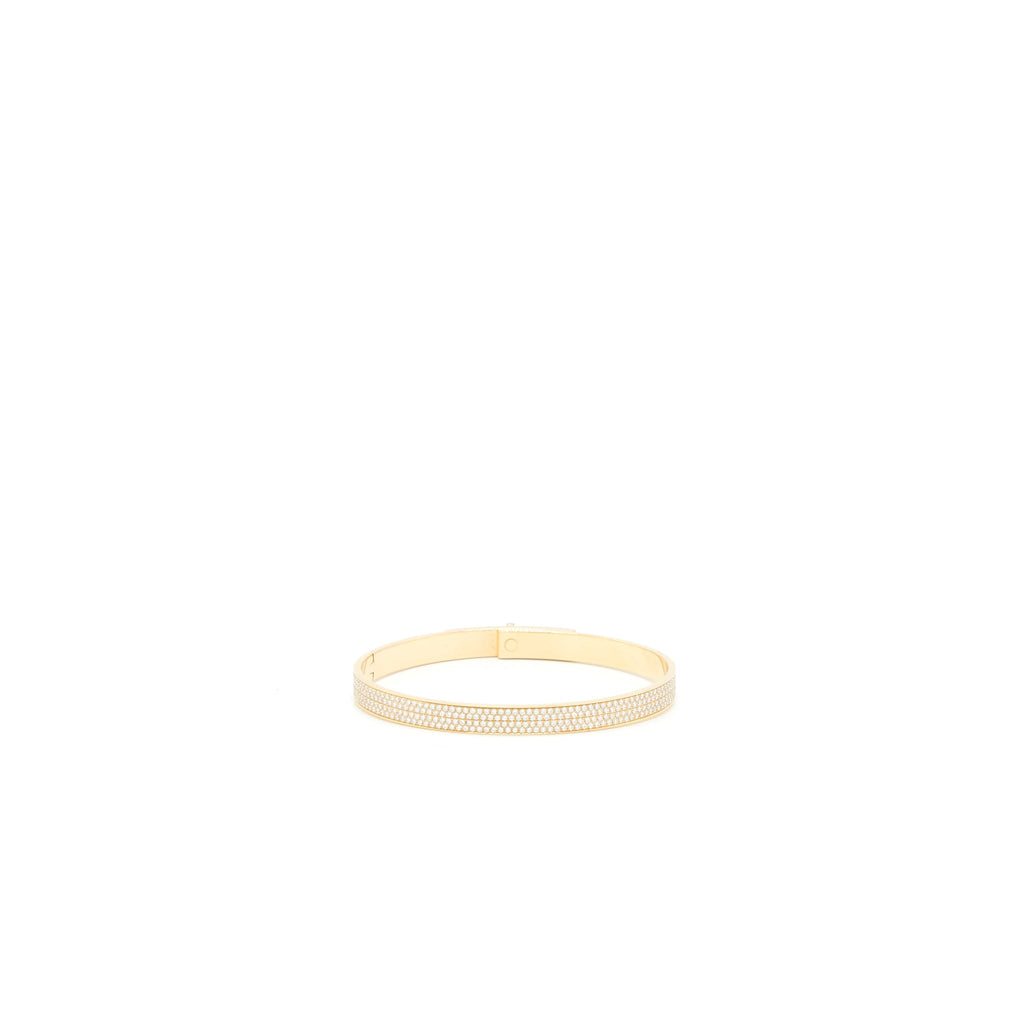 HERMES KELLY BRACELET ROSE GOLD WITH FULL DIAMONDS