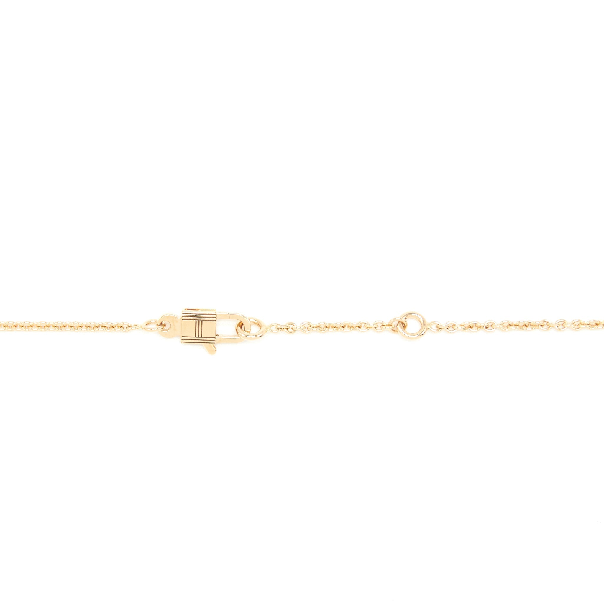 HERMES AMULETTE CADENAS PENDANT ROSE GOLD DIAMONDS