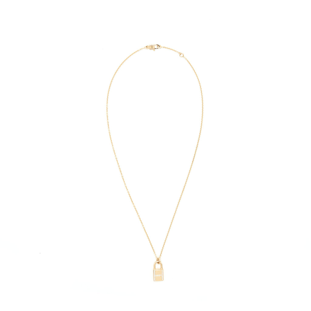 HERMES AMULETTE CADENAS PENDANT ROSE GOLD DIAMONDS
