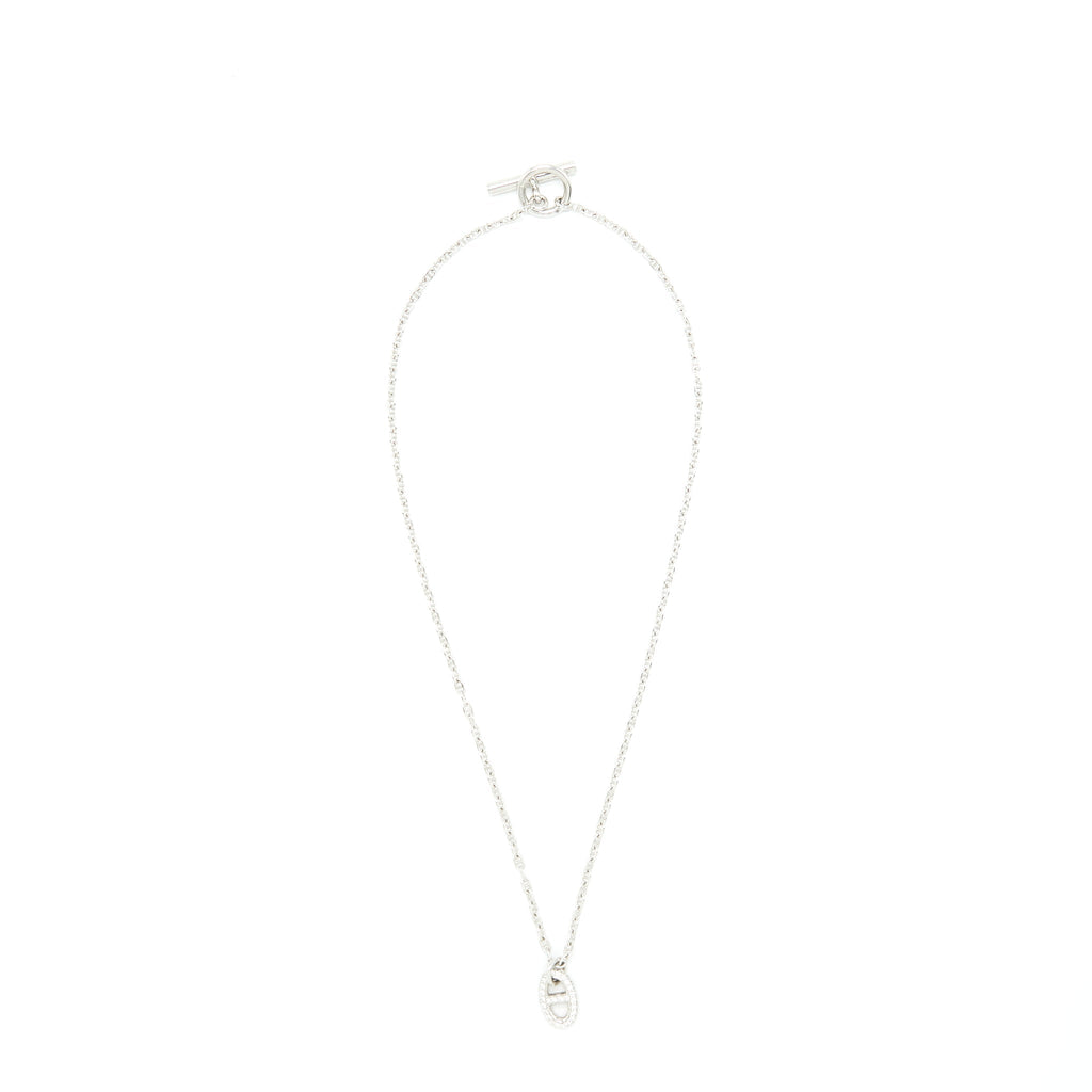 HERMES NEW FARANDOLE PENDANT WHITE GOLD WITH DIAMONDS