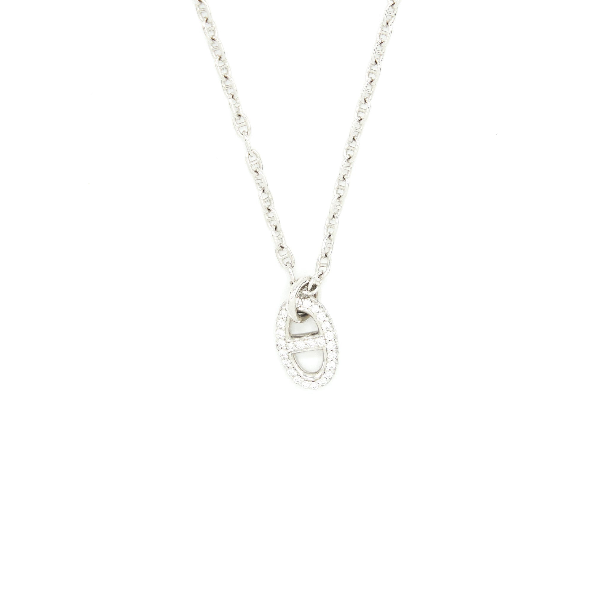 HERMES NEW FARANDOLE PENDANT WHITE GOLD WITH DIAMONDS