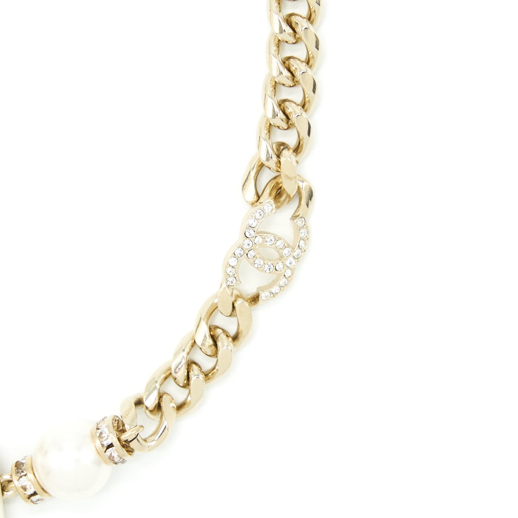 CHANEL 22S PERFUME BOTTLE NECKLACE/CHOKER LGHW