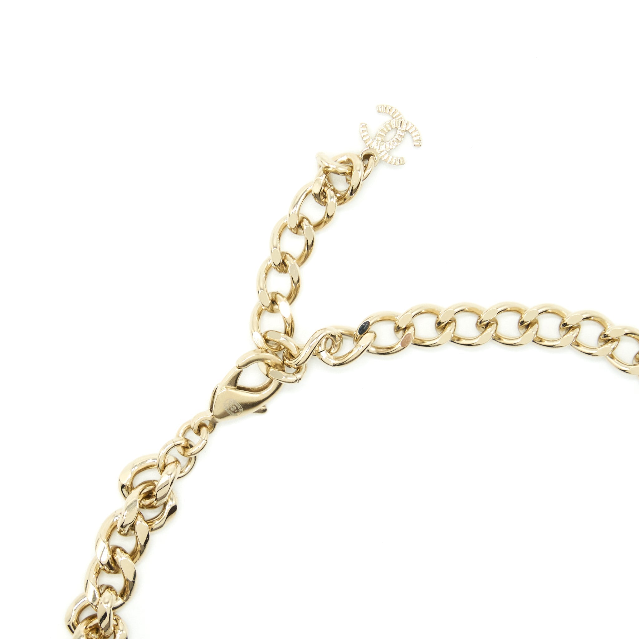 CHANEL 22S PERFUME BOTTLE NECKLACE/CHOKER LGHW