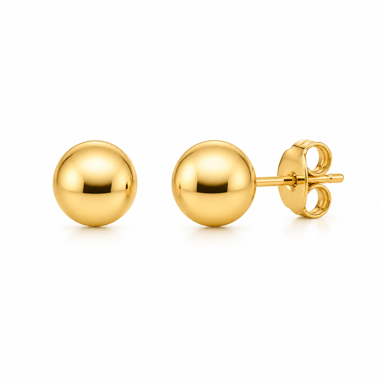 EZLIER BALL STUD EARRINGS — GOLD