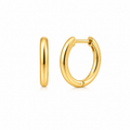 EZLIER POLISHED HUGGIE HOOPS — GOLD