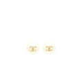 CHANEL GIANT PEARL WITH CC LOGO EARRING LGHW