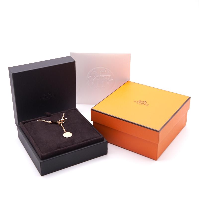 HERMES EX-LIBRIS PENDANT ROSE GOLD