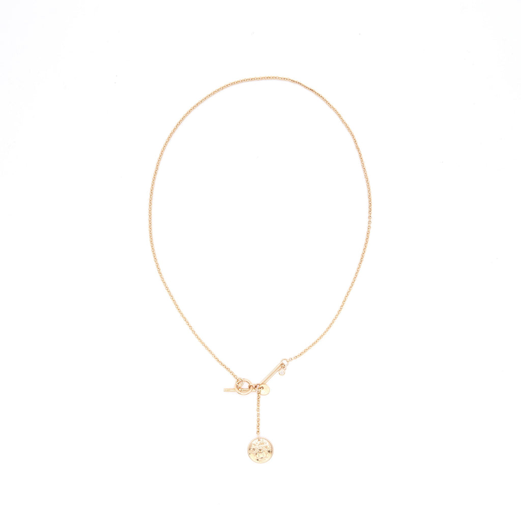 HERMES EX-LIBRIS PENDANT ROSE GOLD