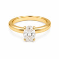 EZLIER OVAL SOLITAIRE RING — GOLD