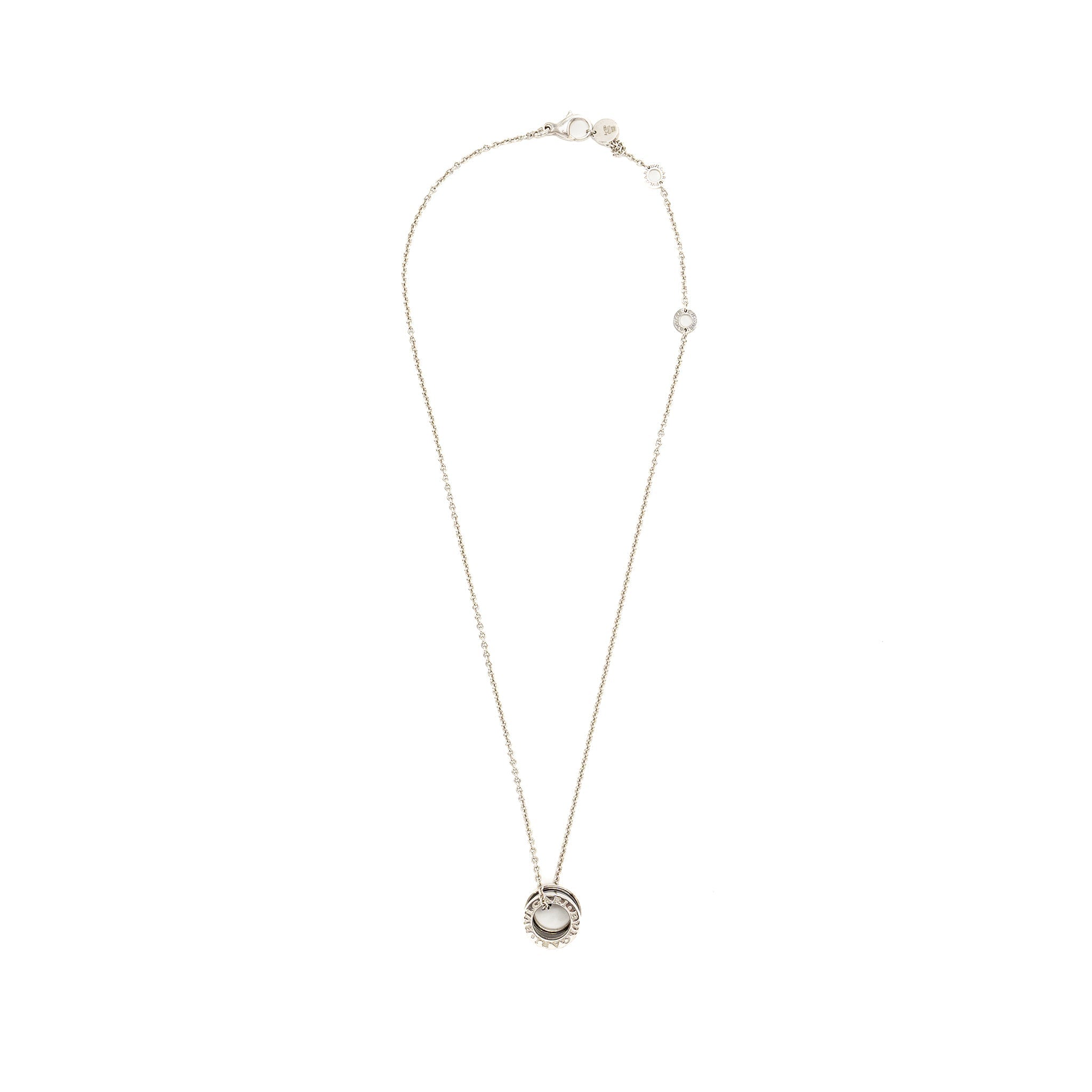 BVLGARI SAVE THE CHILDREN B ZERO NECKLACES BLACK CERAMIC/SILVER