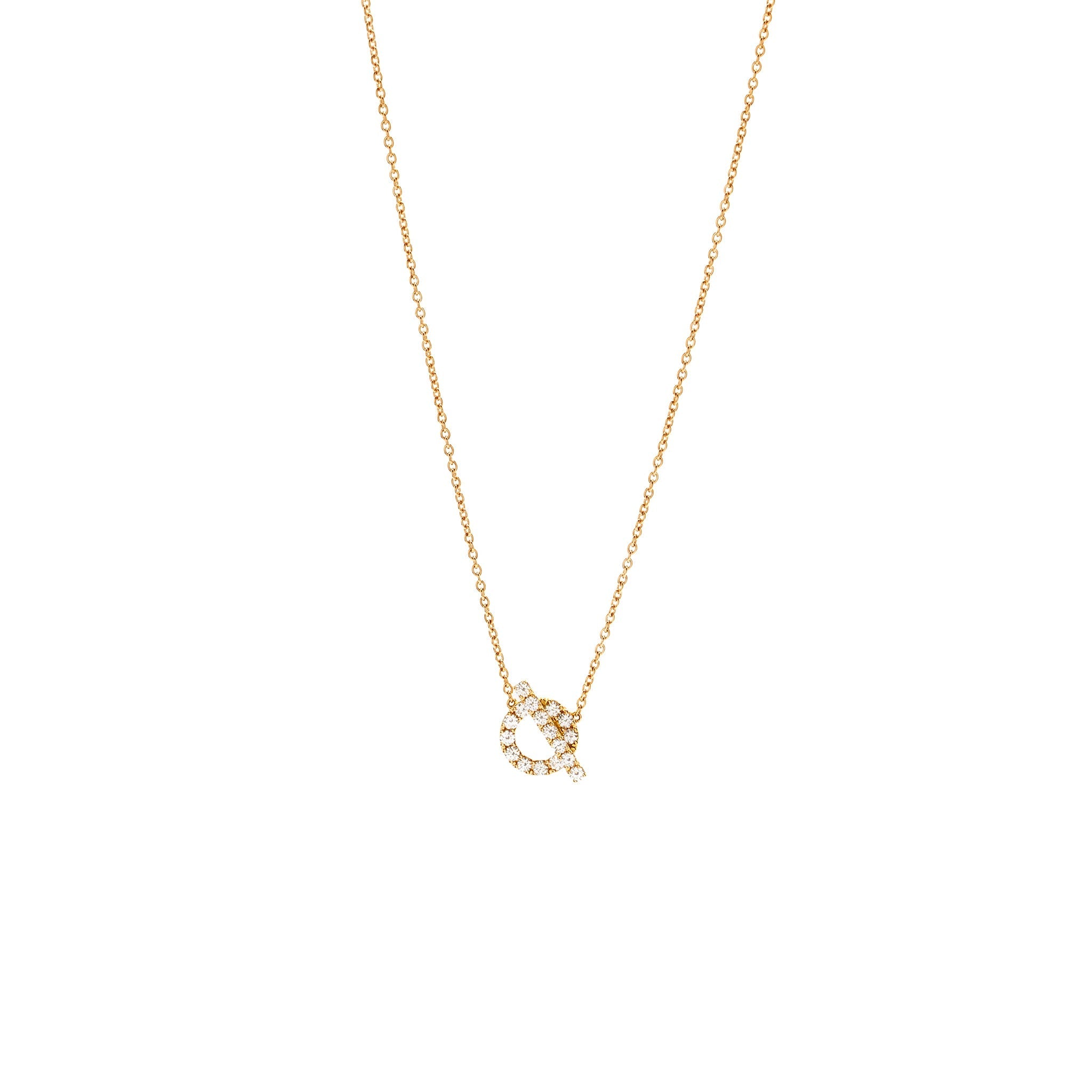 HERMES FINESSE NECKLACE ROSE GOLD DIAMONDS