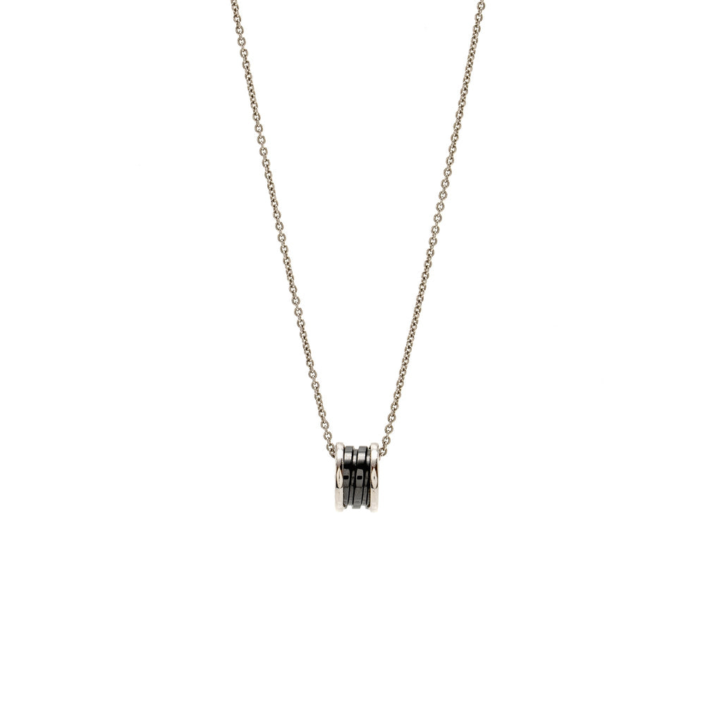 BVLGARI SAVE THE CHILDREN B ZERO NECKLACES BLACK CERAMIC/SILVER