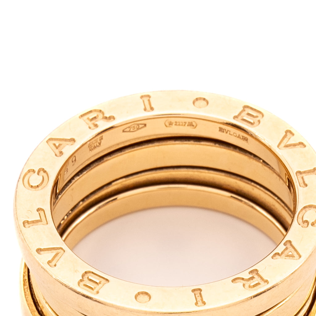 BVLGARI B ZERO RING THREE BAND 18K ROSE GOLD