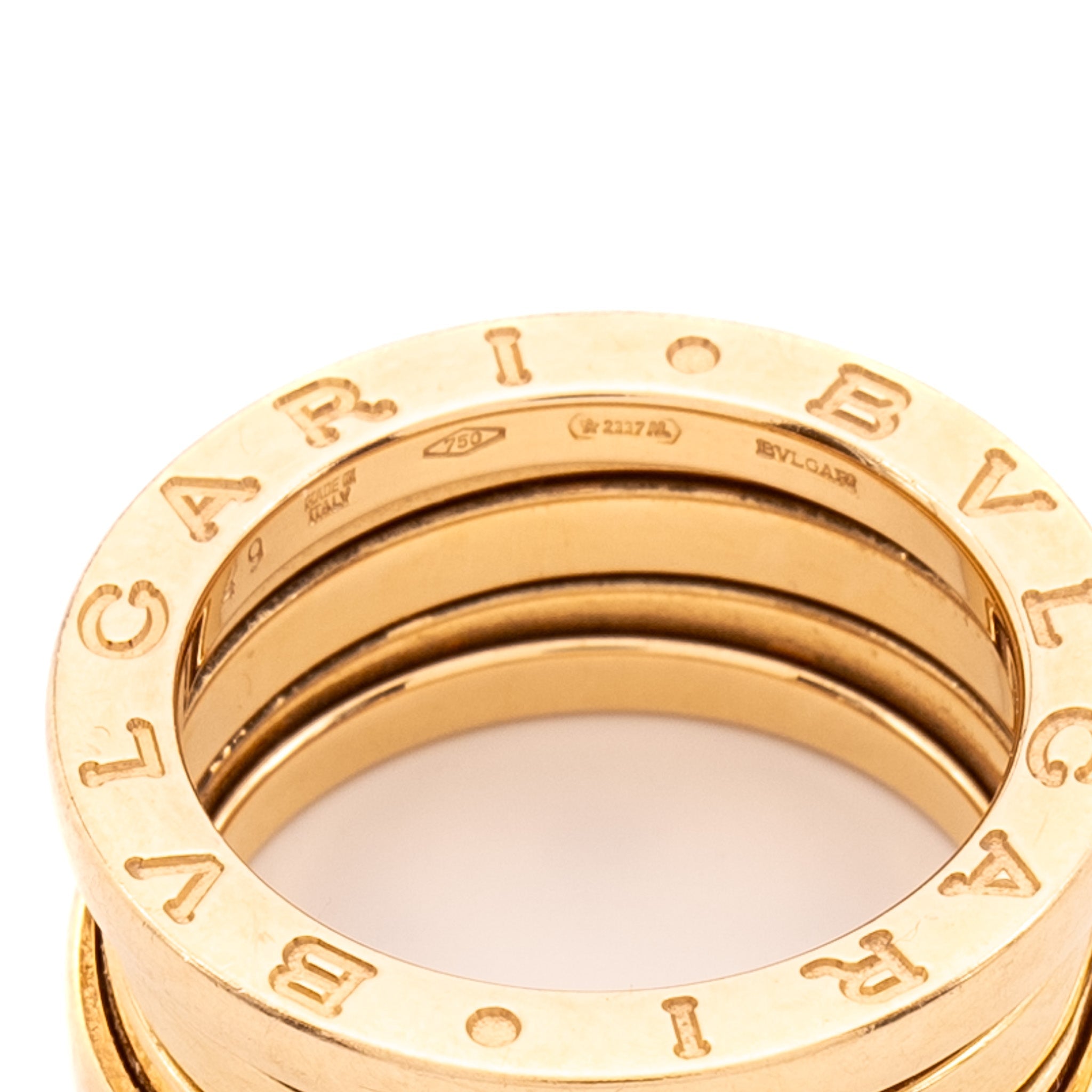 BVLGARI B ZERO RING THREE BAND 18K ROSE GOLD