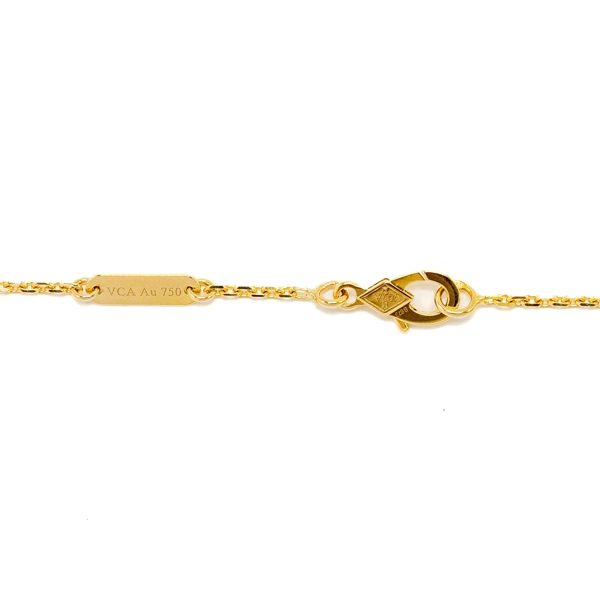 VAN CLEEF AND ARPELS VINTAGE ALHAMBRA PENDANT 18K YELLOW GOLD, MALACHITE