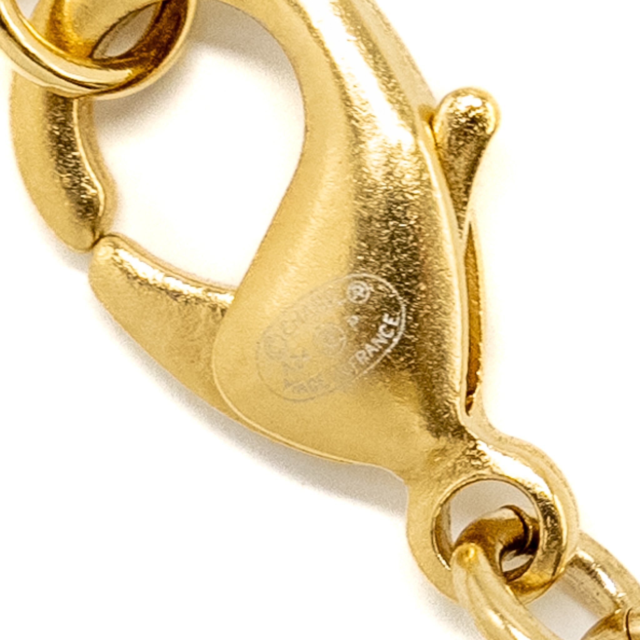 CHANEL HEART SHAPE CRYSTAL CHOCKER/NECKLACE GOLD TONE