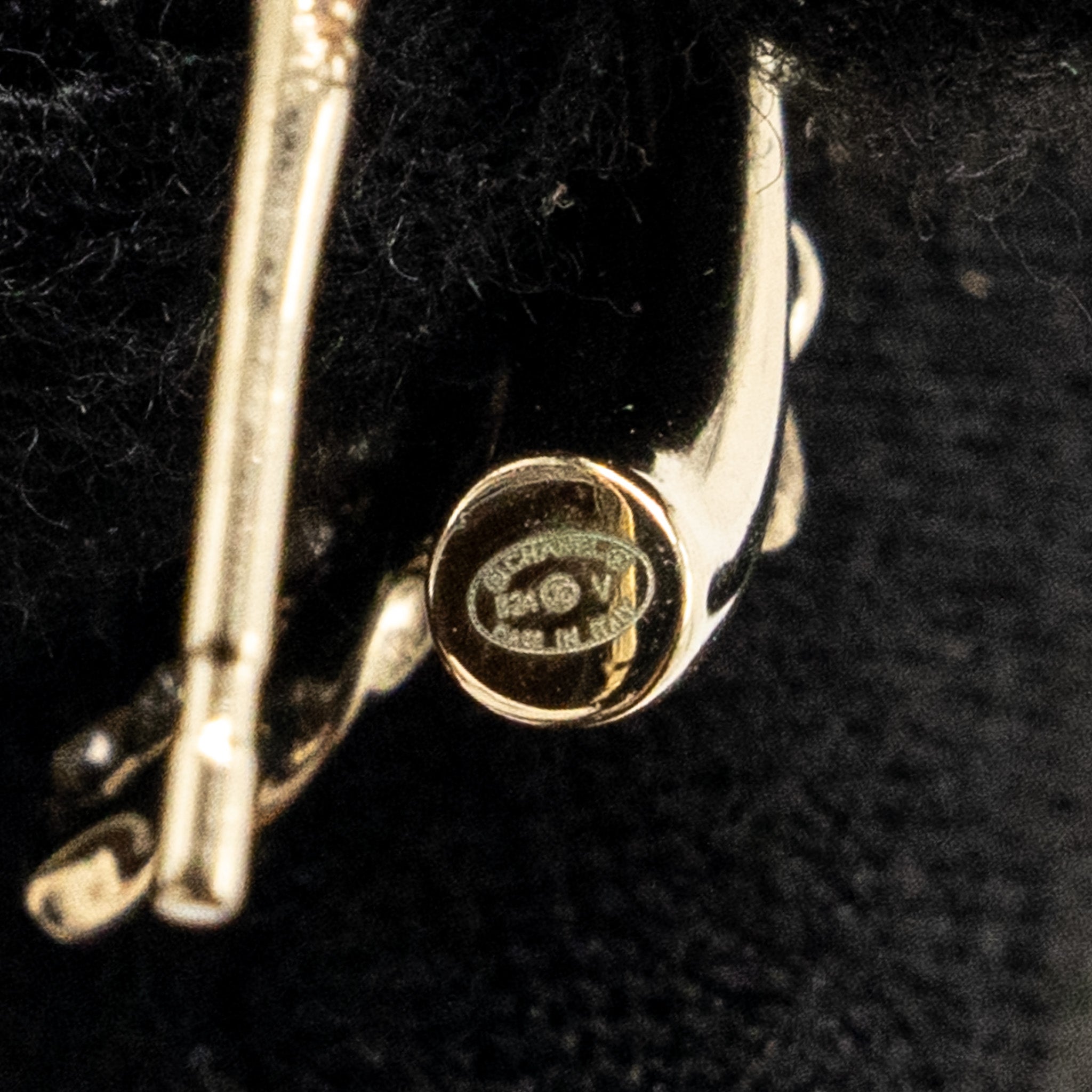 CHANEL CC DROP EARRINGS CRYSTAL LIGHT GOLD TONE