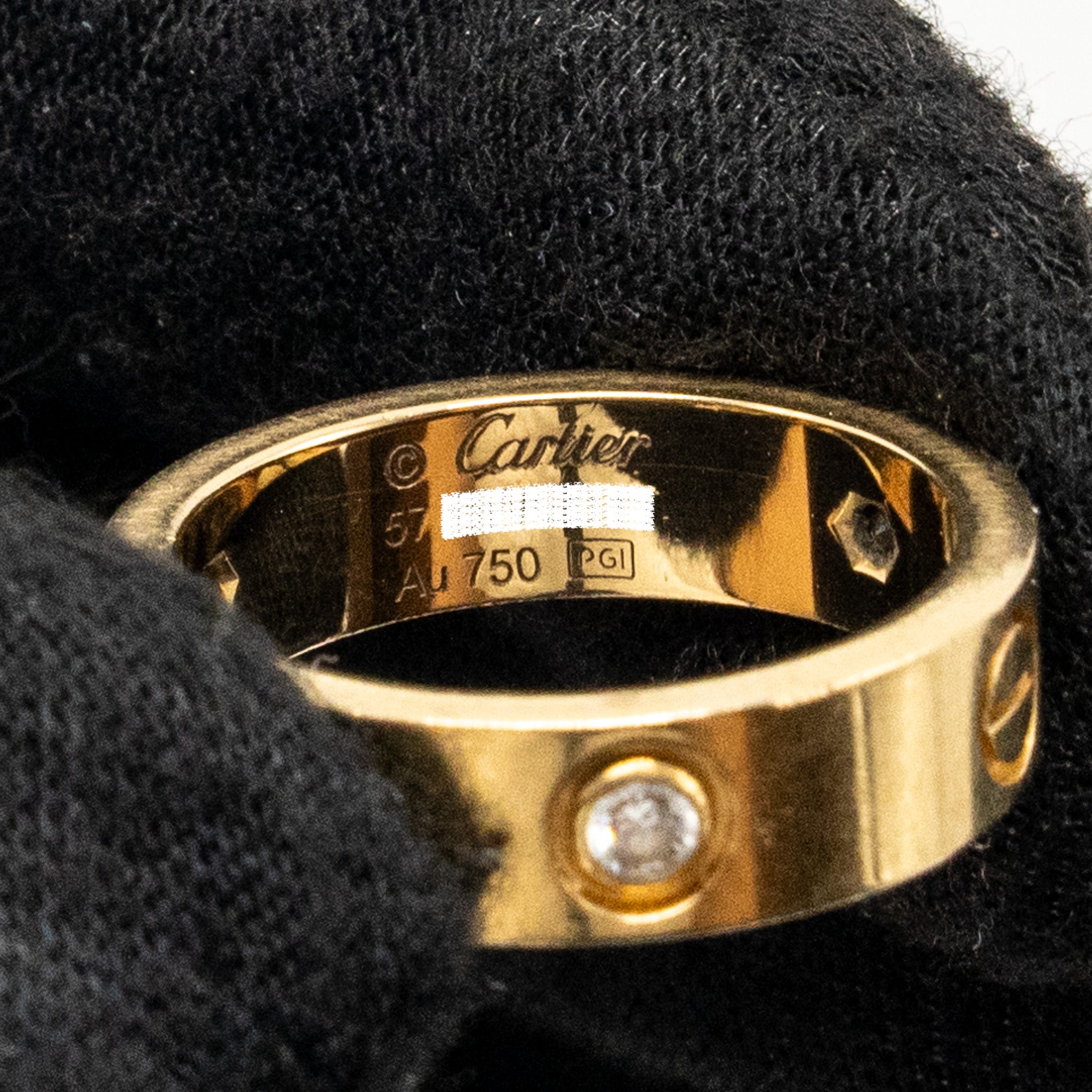 CARTIER LOVE RING YELLOW GOLD / 3 DIAMONDS