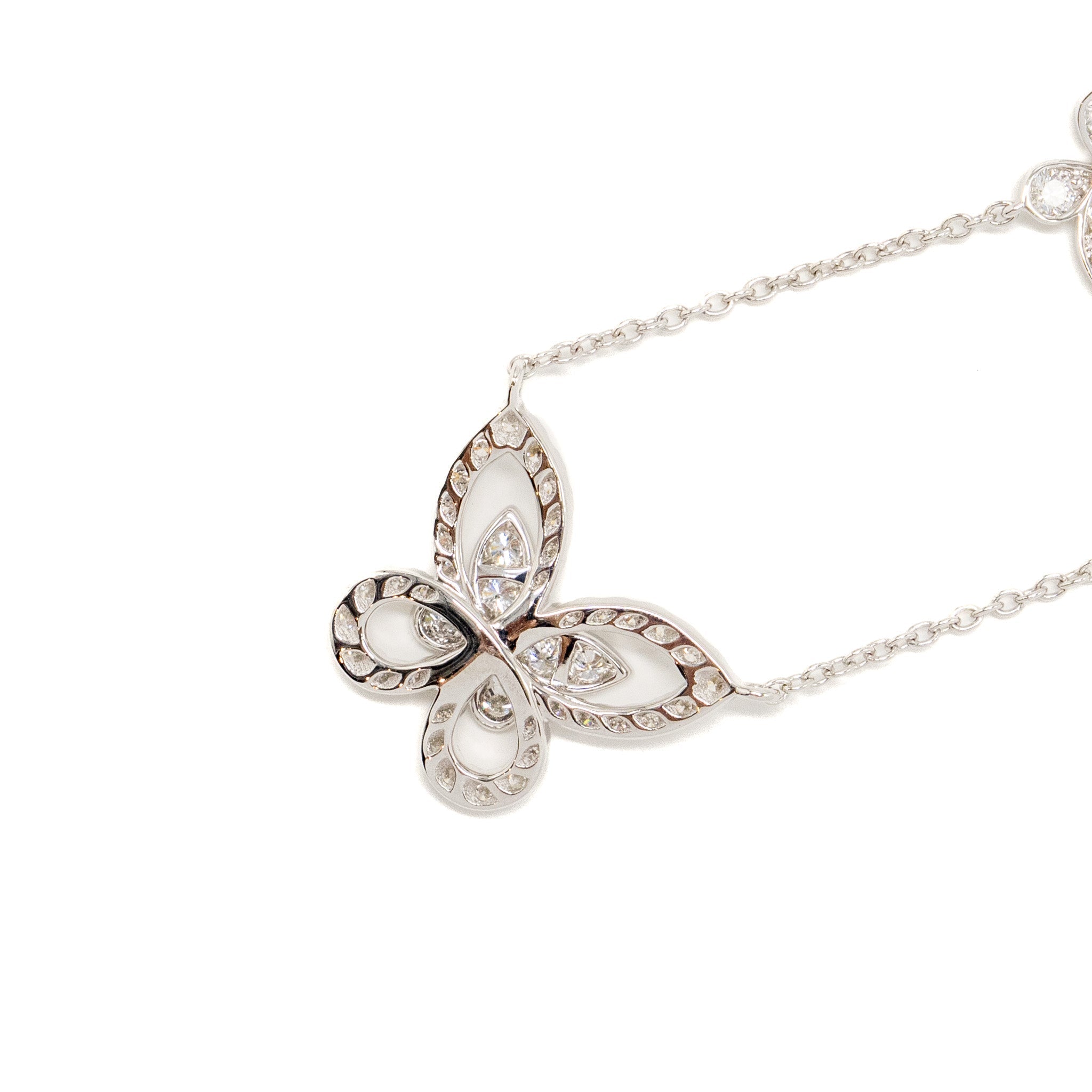 GRAFF MULTI BUTTERFLY SILHOUETTE DIAMOND PENDANT WHITE GOLD, DIAMONDS