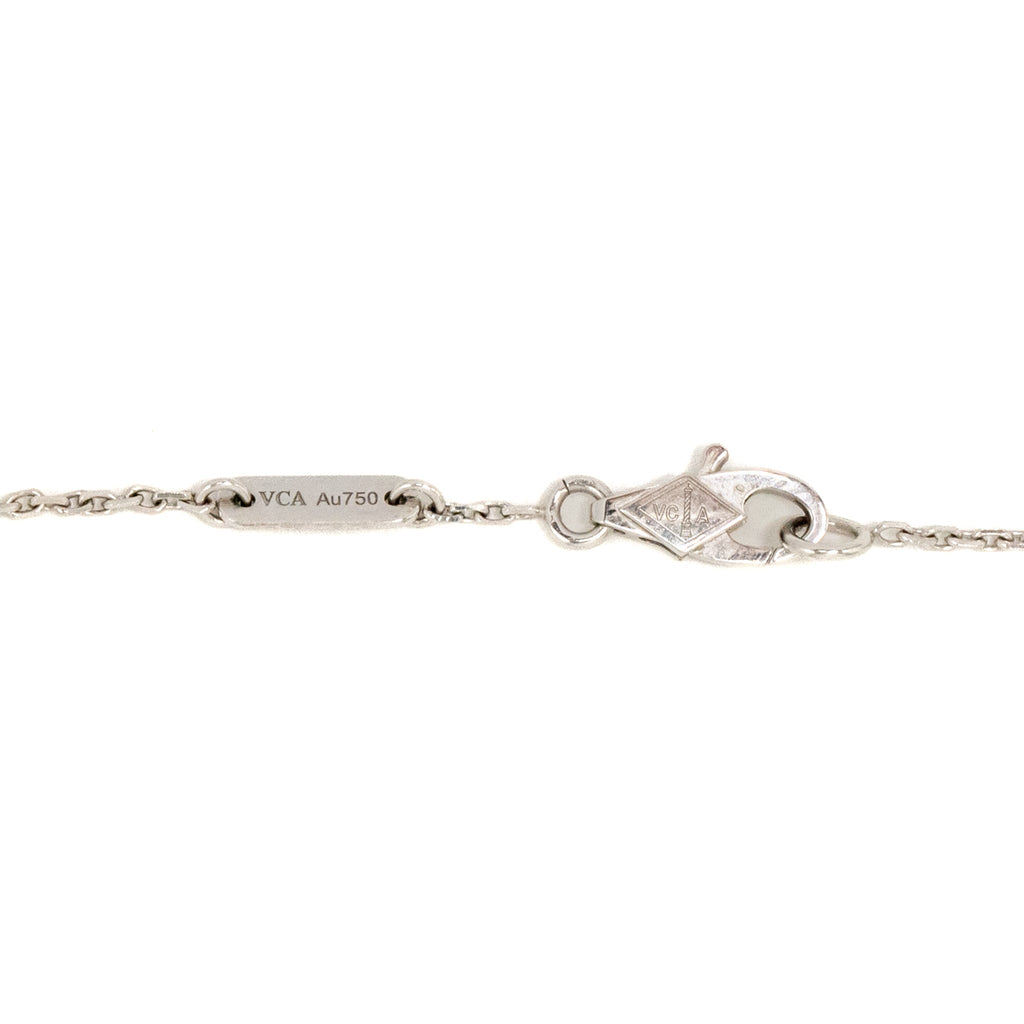 VAN CLEEF & ARPELS SWEET ALHAMBRA BRACELET 1 MOTIF WHITE GOLD, DIAMONDS