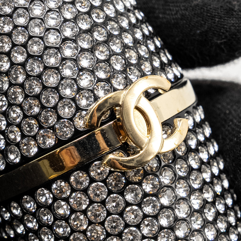 CHANEL LIPSTICK CASE WITH CHAIN CRYSTAL LGHW