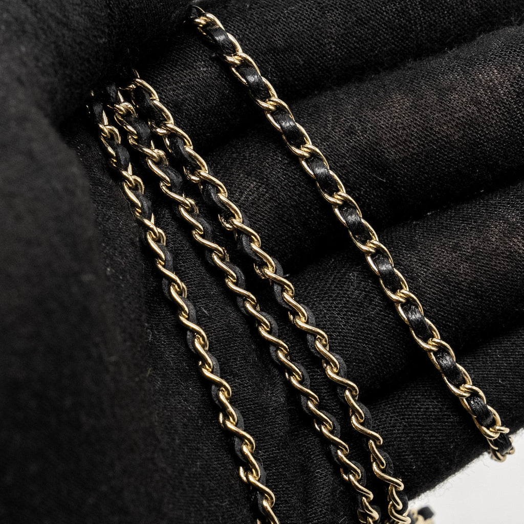 CHANEL LIPSTICK CASE WITH CHAIN CRYSTAL LGHW