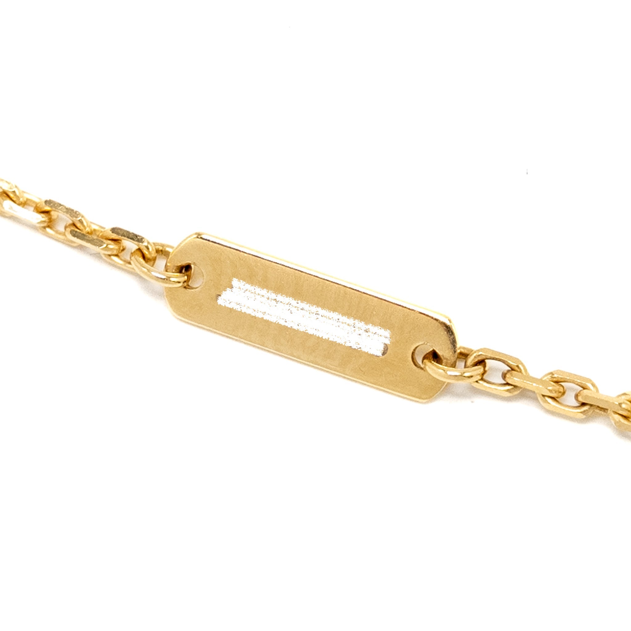 VAN CLEEF AND ARPELS VINTAGE ALHAMBRA PENDANT 18K YELLOW GOLD / CARNELIAN