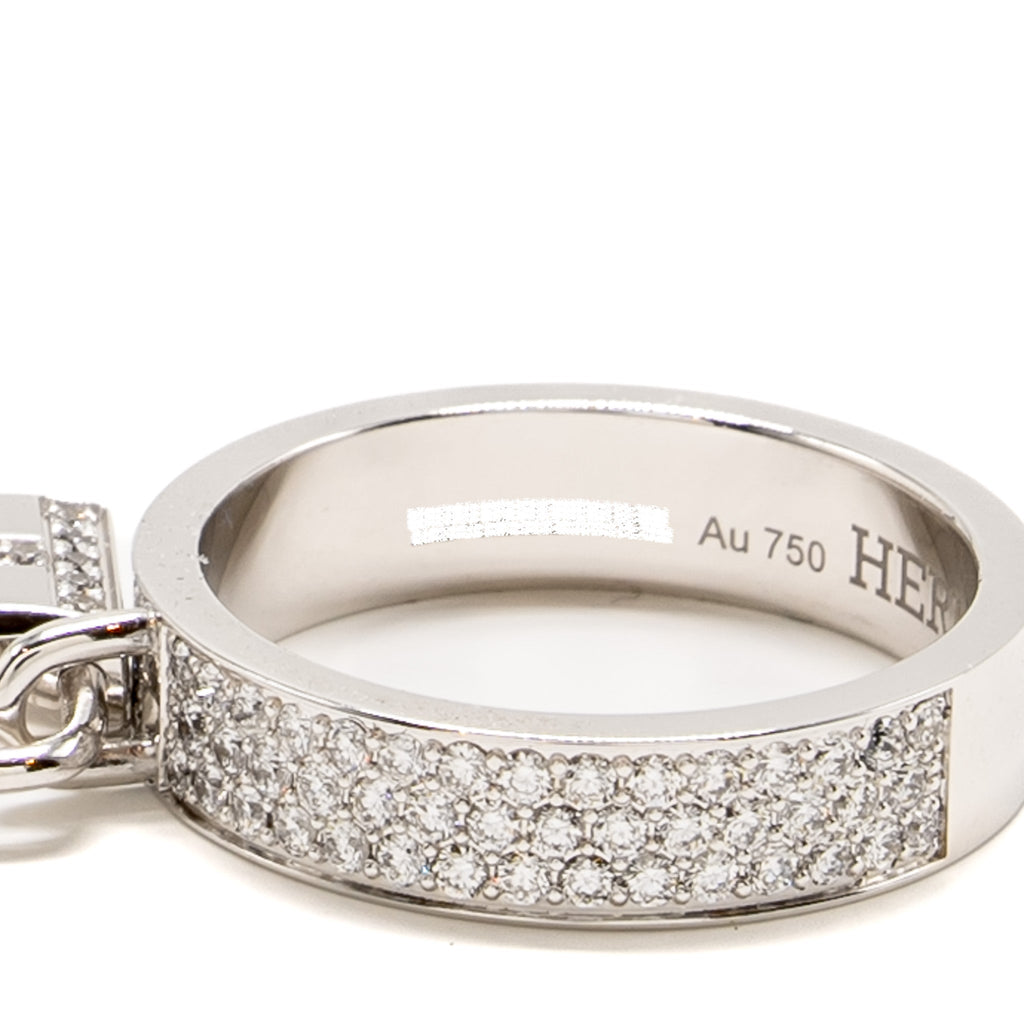 HERMES KELLY CADENAS RING WHITE GOLD,DIAMONDS