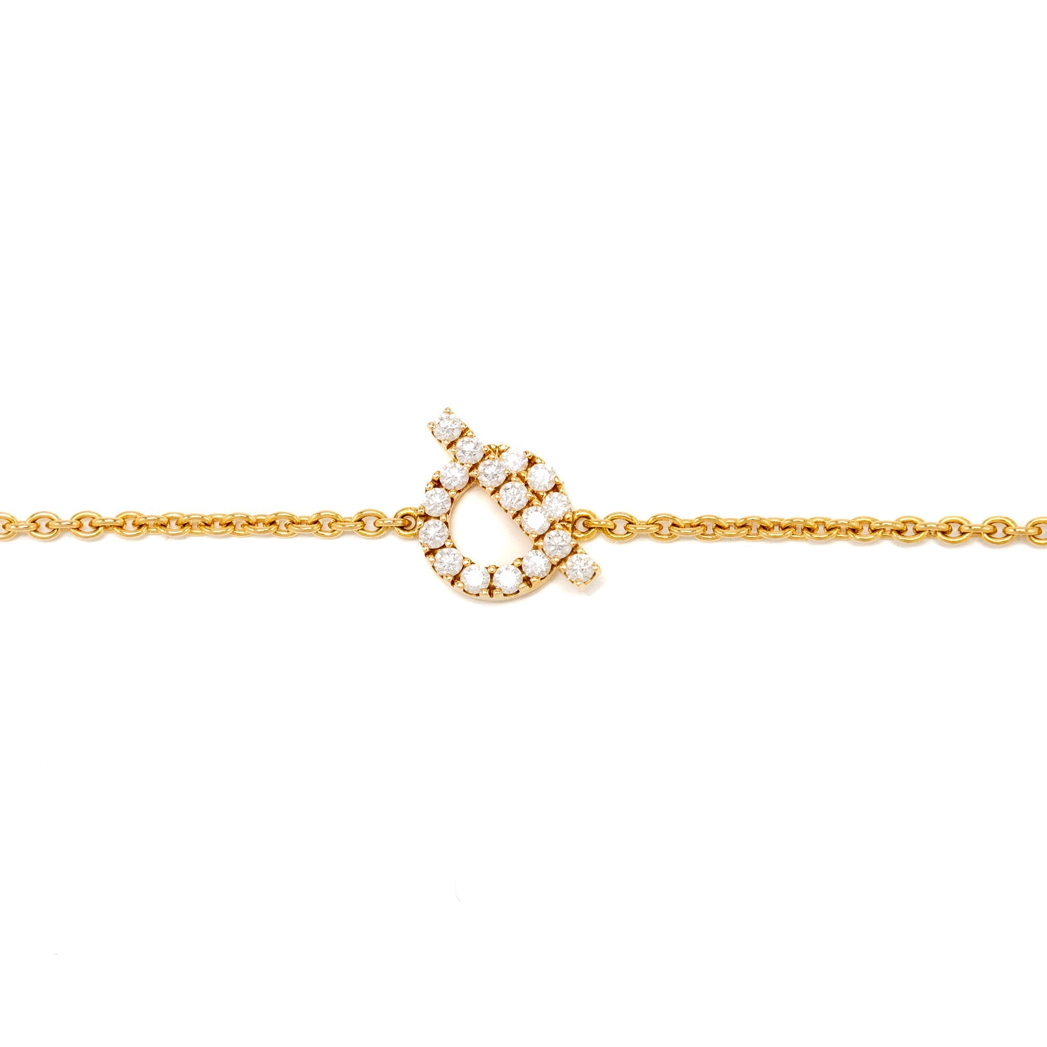 HERMES FINESSE BRACELET ROSE GOLD DIAMONDS