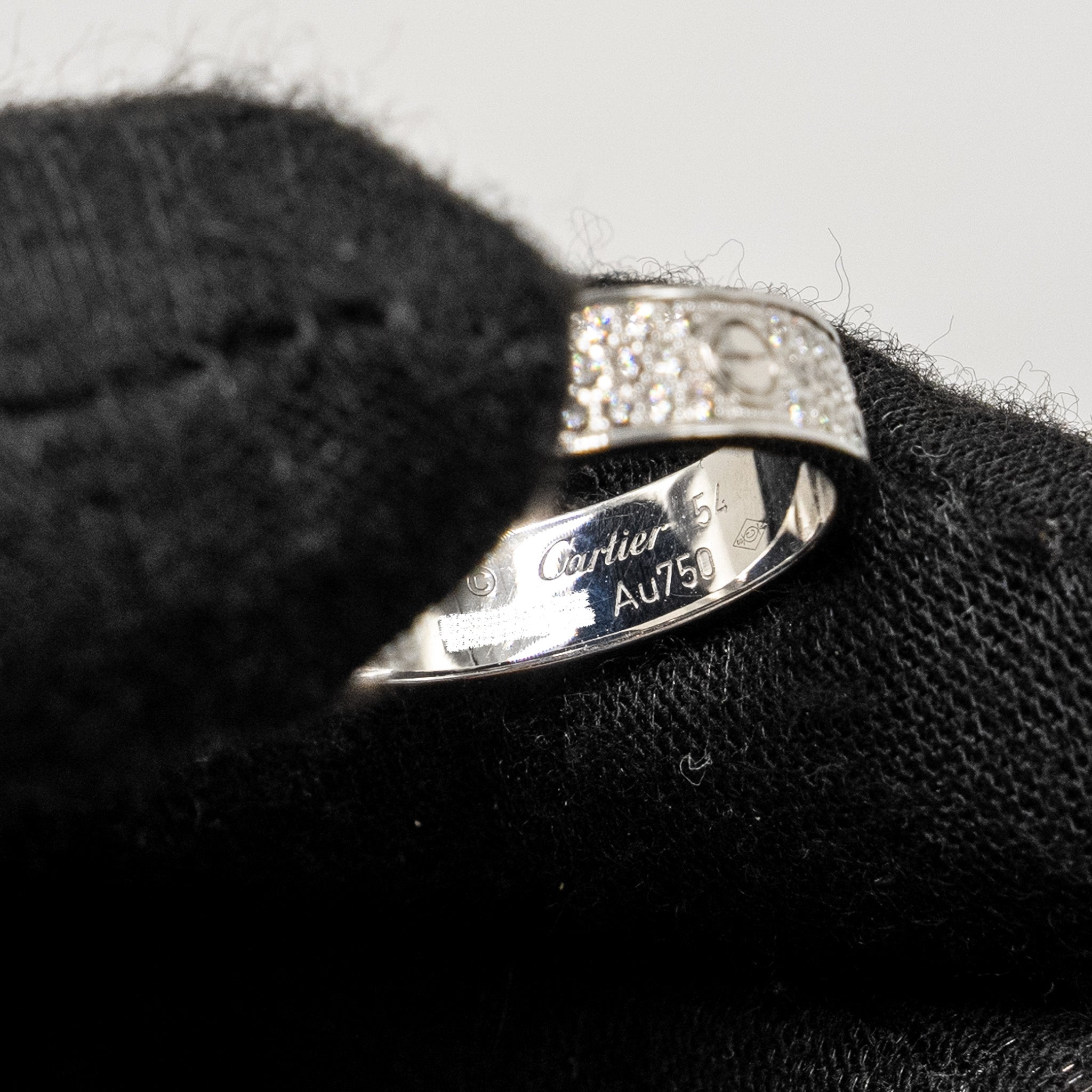 CARTIER LOVE WEDDING BAND WHITE GOLD DIAMOND-PAVED