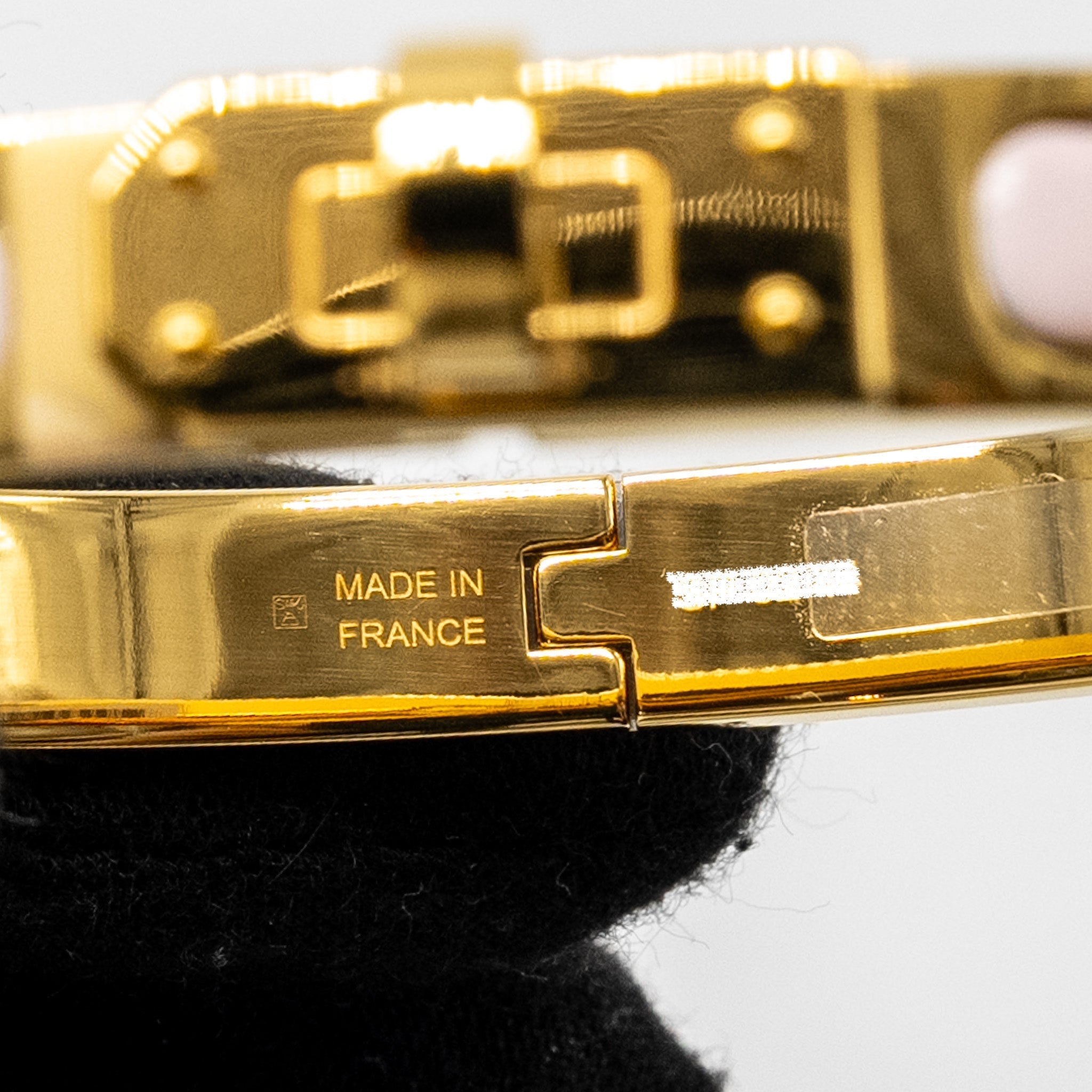HERMES MINI CLIC KELLY BRACELET ROSE CANDEUR GHW