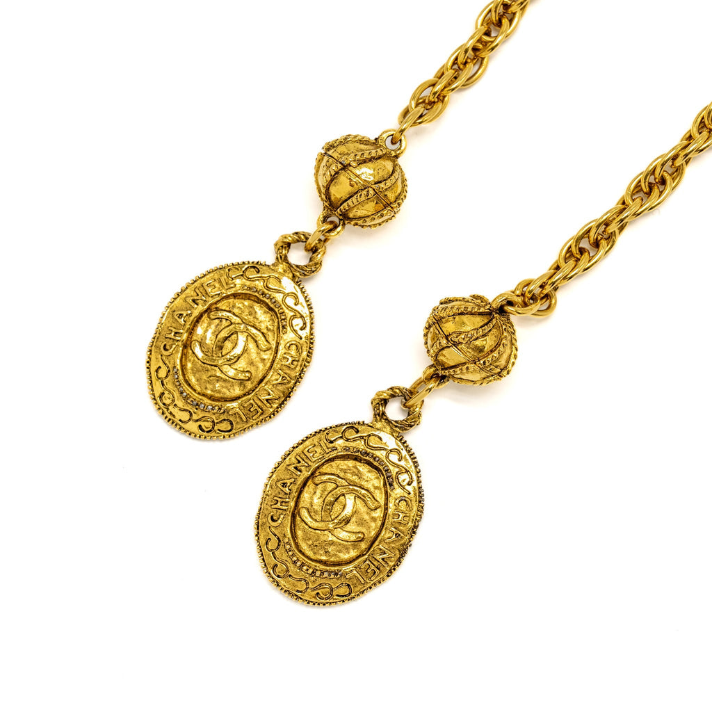 CHANEL VINTAGE CHAIN BELT/LONG NECKLACE GOLD TONE