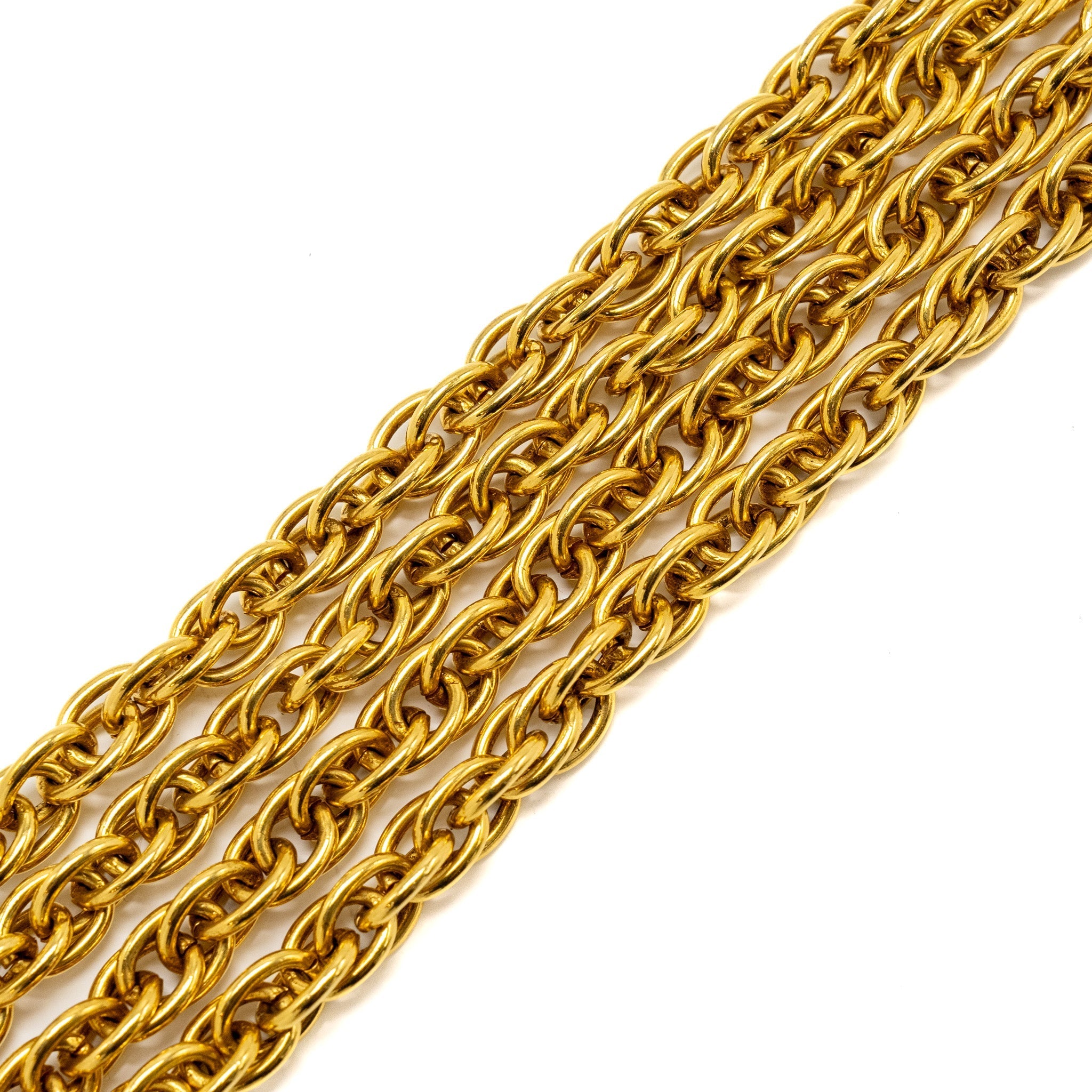 CHANEL VINTAGE CHAIN BELT/LONG NECKLACE GOLD TONE