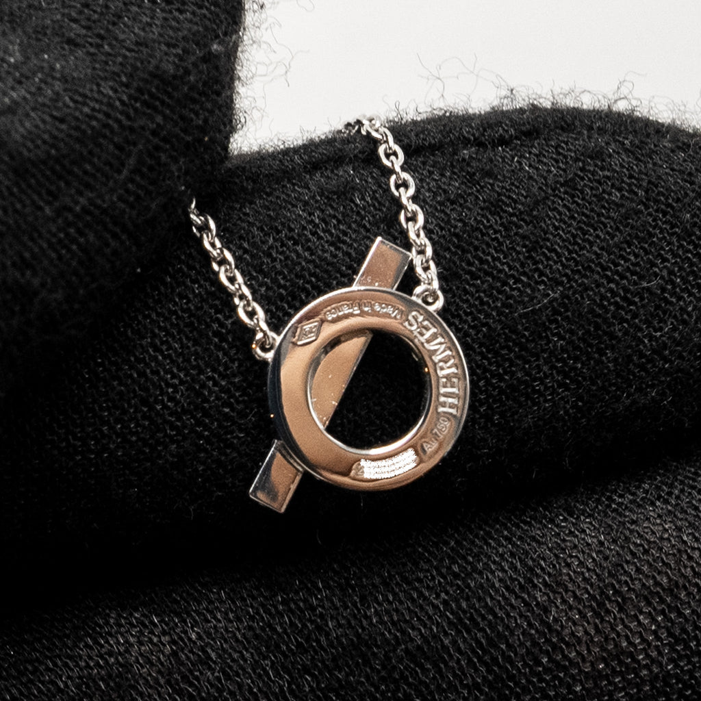 HERMES FINESSE PENDANT WHITE GOLD DIAMONDS