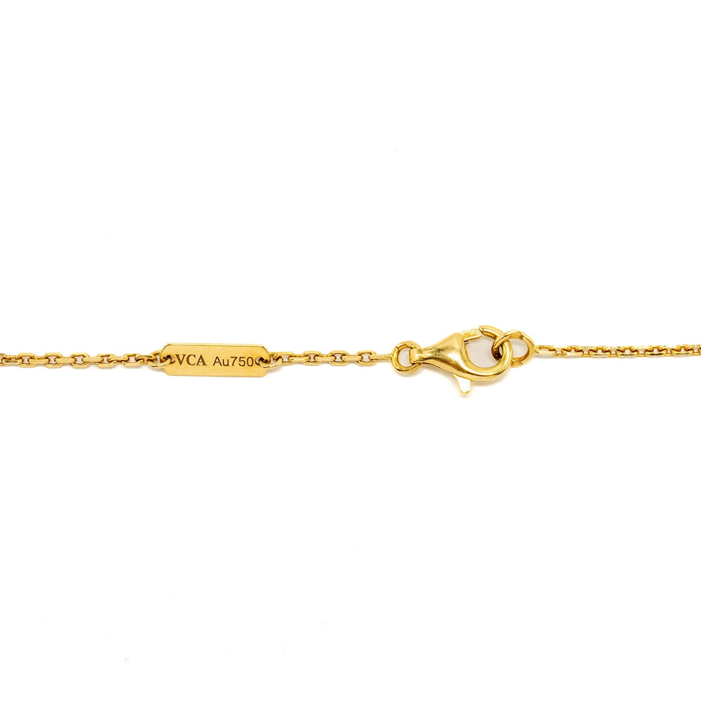 VAN CLEEF AND ARPELS VINTAGE ALHAMBRA PENDANT 18K YELLOW GOLD / MOTHER OF PEARL