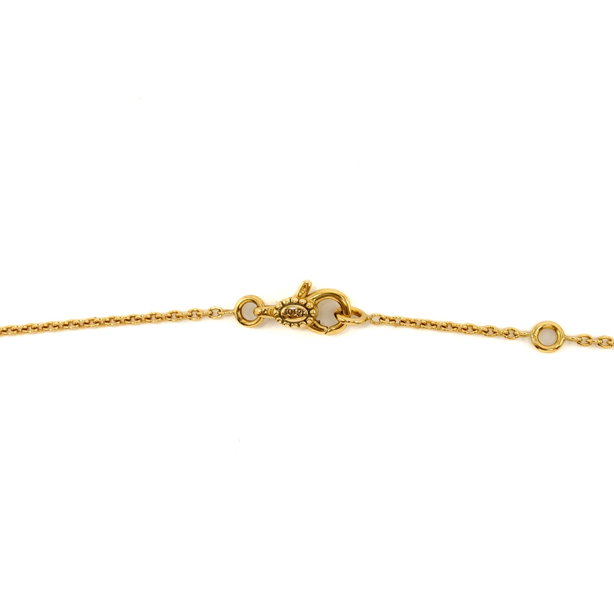 DIOR ROSE DES VENTS NECKLACE YELLOW GOLD WITH 3 DIAMONDS, MOTHER OF PEARL