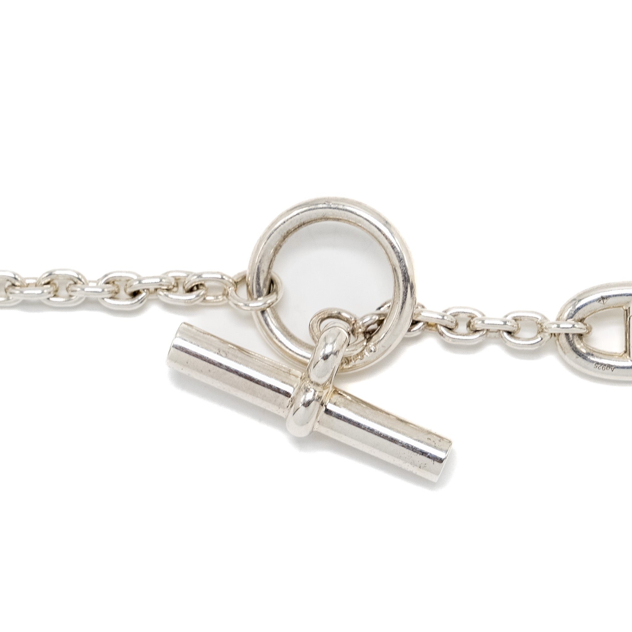 HERMES 160CM FARANDOLE LONG NECKLACE SILVER TONE