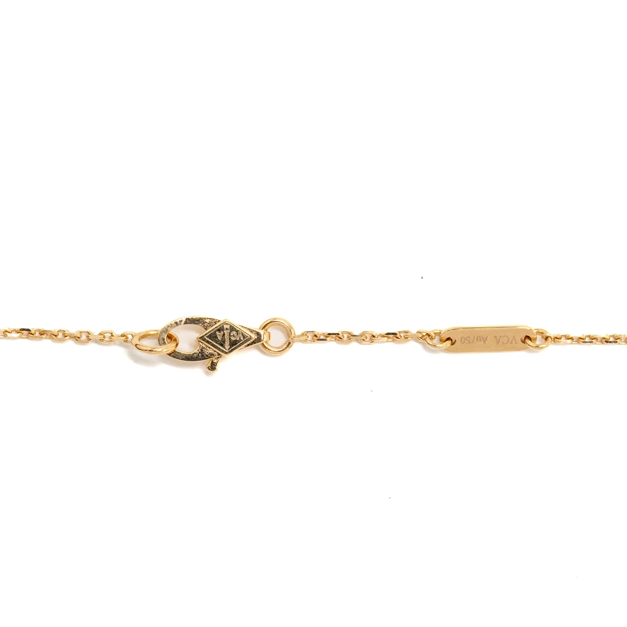 VAN CLEEF & ARPELS SWEET ALHAMBRA PENDANT CARNELIAN ROSE GOLD