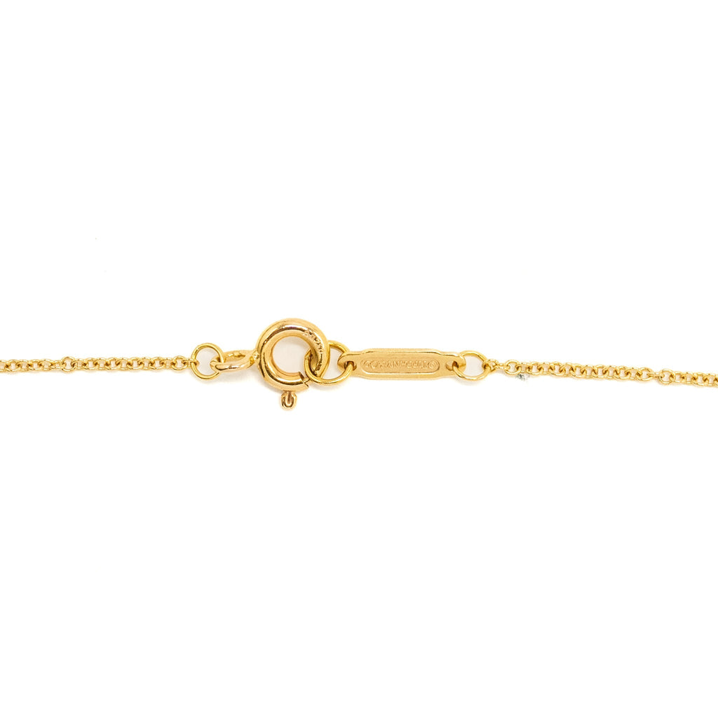 TIFFANY MINI CROWN KEY PENDANT WITH CHAIN ROSE GOLD DIAMONDS