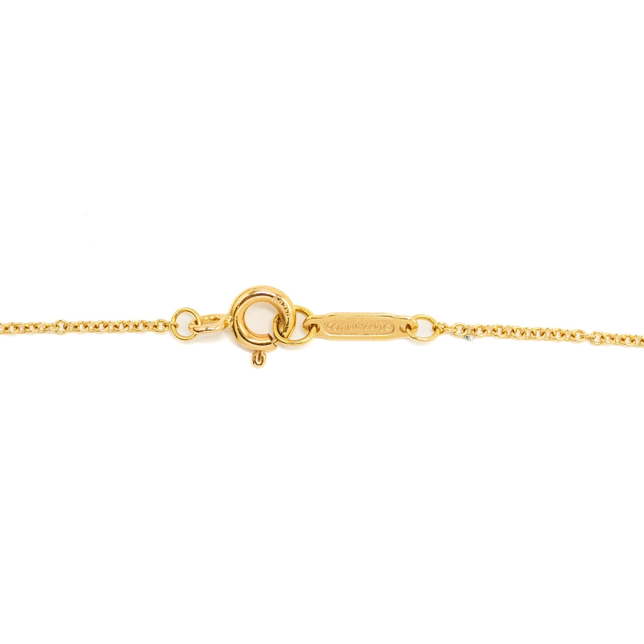 TIFFANY MINI CROWN KEY PENDANT WITH CHAIN ROSE GOLD DIAMONDS